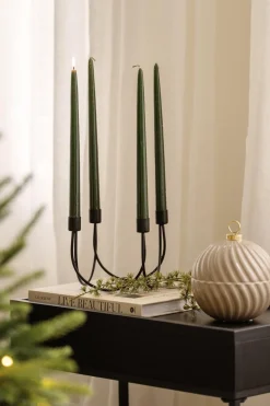 Outlet Adventstake Emma sort Lysestaker|Julelys Og Lysestaker