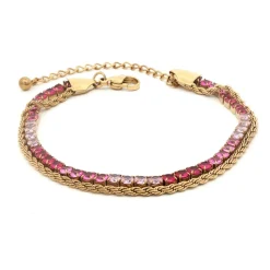 Outlet Armbånd, ombrè pink G Armbånd