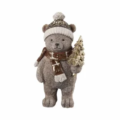 Online Bjørn med tre 7,5 cm grå Julepynt