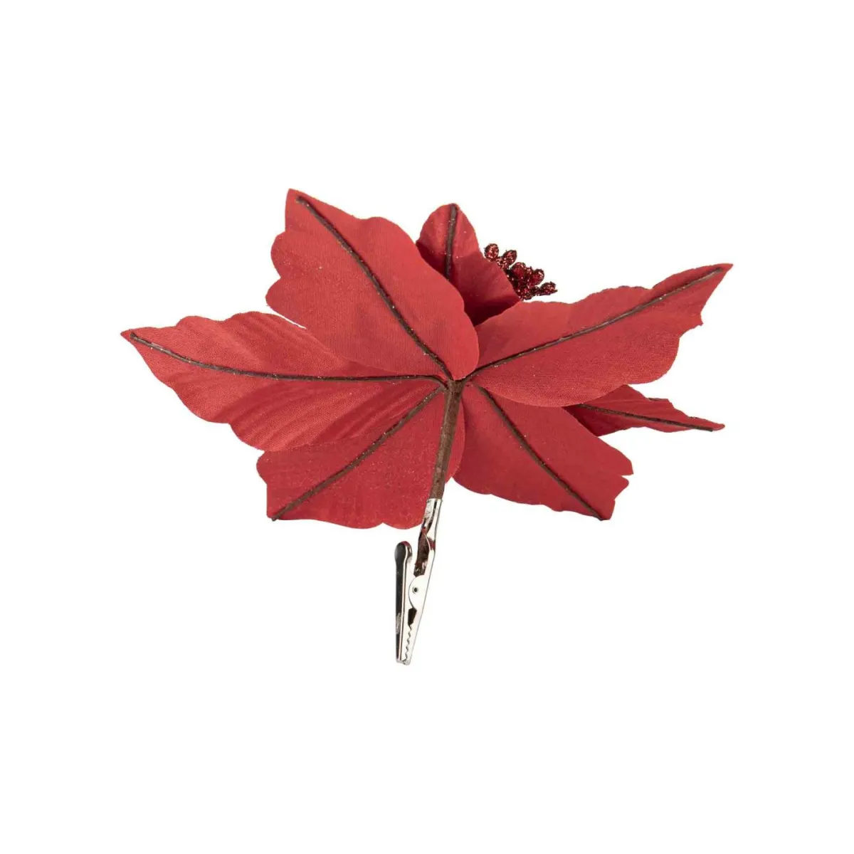 Discount Blomst på klype rød Julepynt|Julekuler