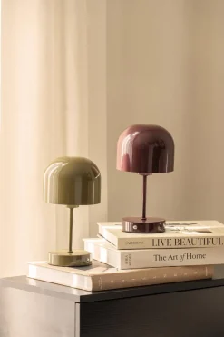 Outlet Bordlampe Napoli oppladbar 24 cm burgunder Lamper