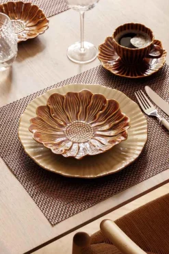 New Dekkebrikke Rita brun Duker, Spisebrikker, Brikker Og Løpere