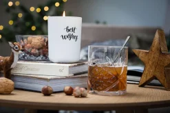 Sale Duftlys Best Wishes hvit Duftlys|Julelys Og Lysestaker