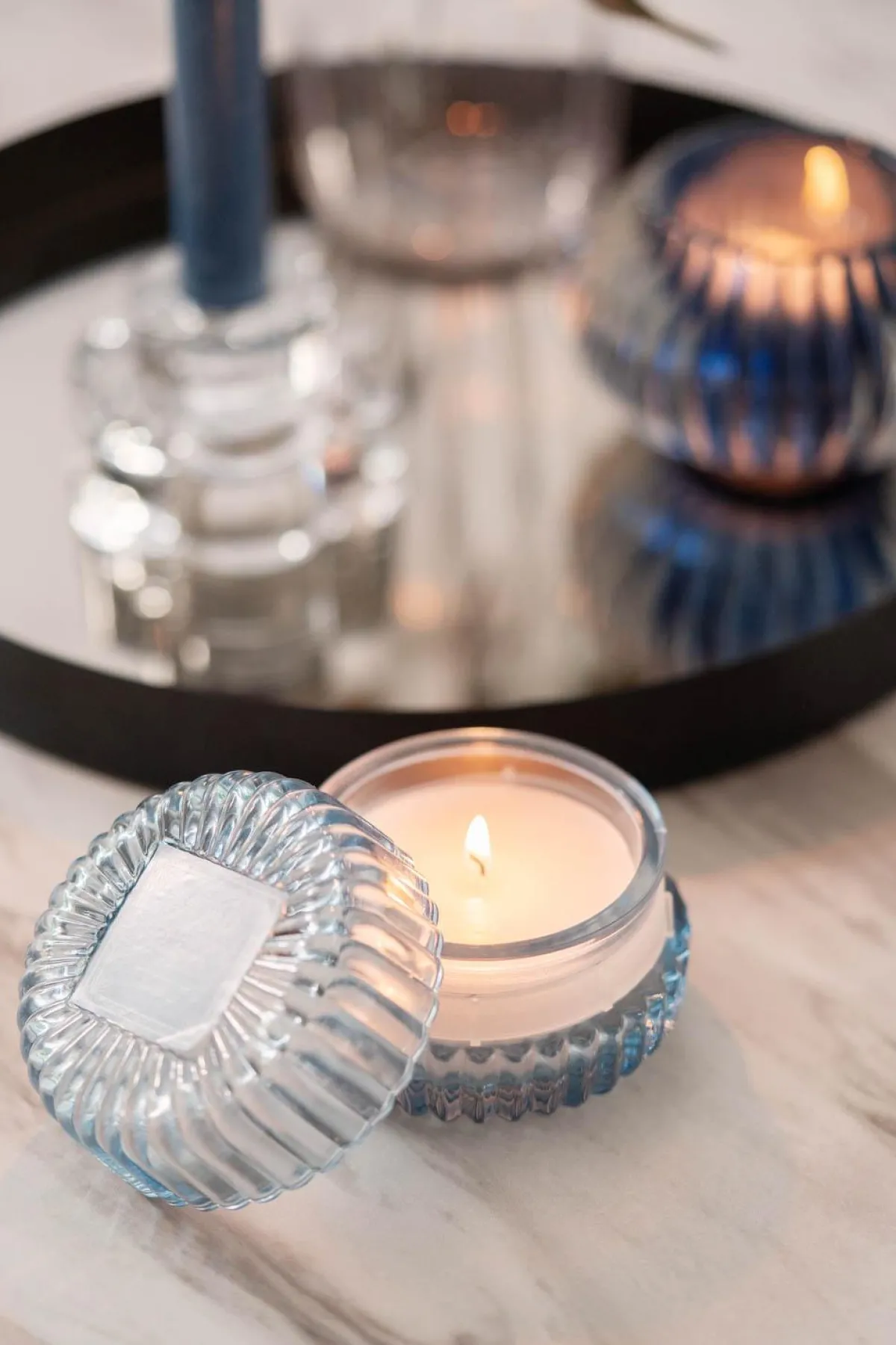 New Duftlys krukke hvit te & ingefær Duftlys