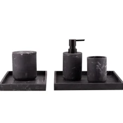 Online Fat marmor sort 25x25cm Baderomsartikler