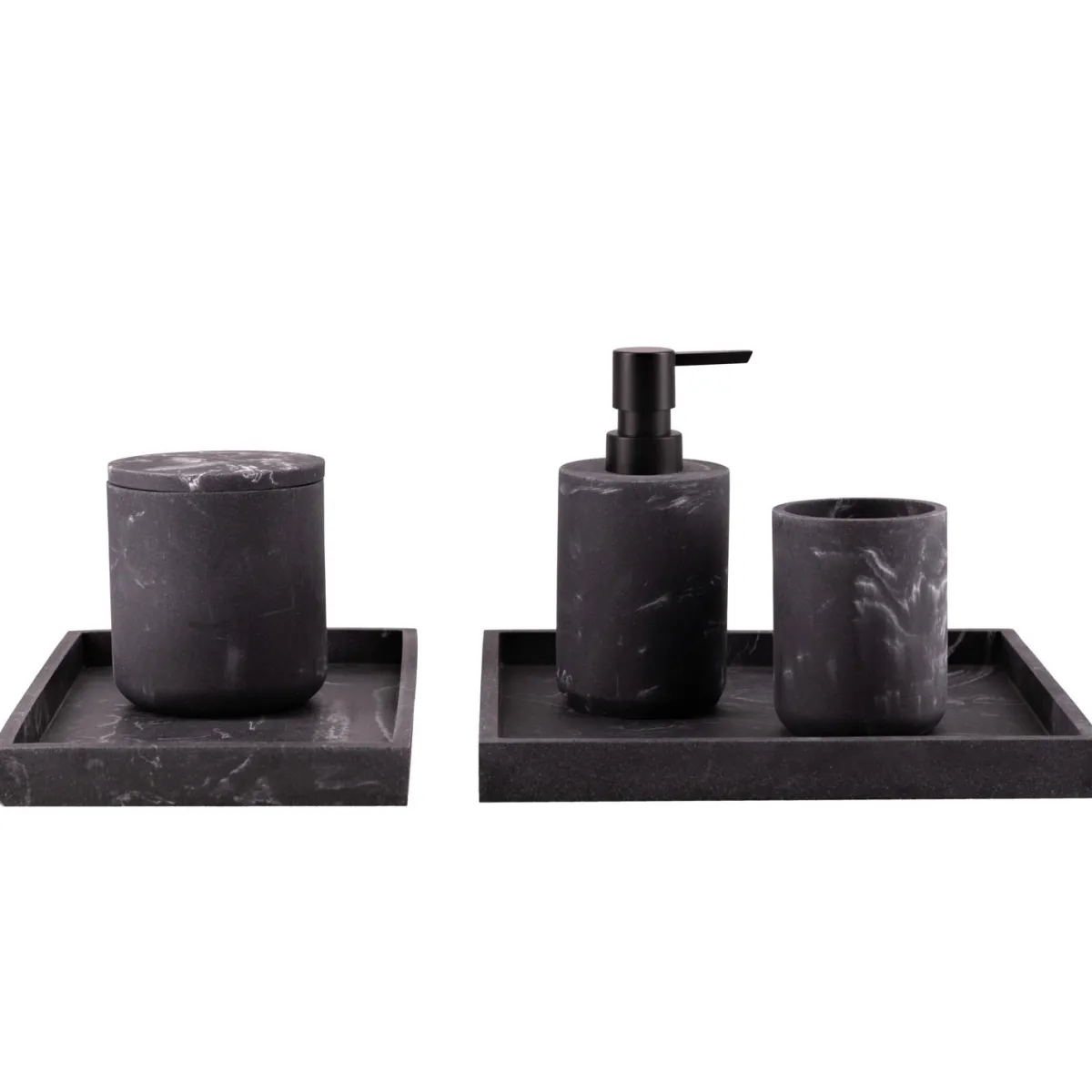 Online Fat marmor sort 25x25cm Baderomsartikler