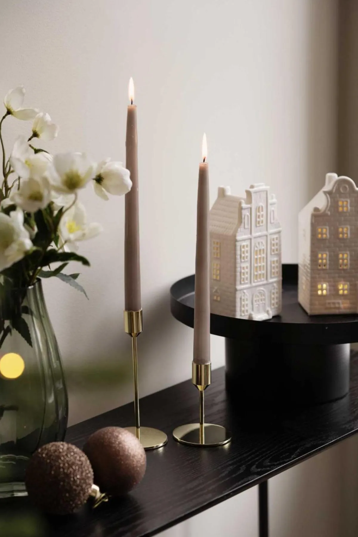 Outlet Festlys lakk 4pk lys beige Kronelys