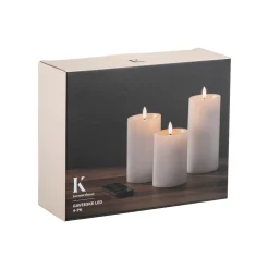 Sale Gaveeske LED 4 pk Ledlys|Kubbelys