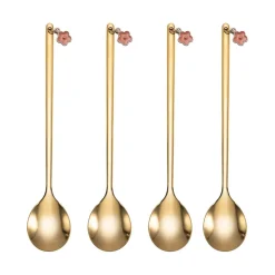 Gavepakke 4 skjeer blomst Bestikk|Gavetips