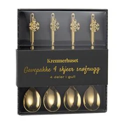 Best Gavepakke 4 skjeer snøfnugg Bestikk|Juleservering