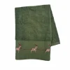 Outlet Gjestehåndkle reinsdyr grønn Annen Tekstil|Baderomsartikler