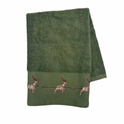 Outlet Gjestehåndkle reinsdyr grønn Annen Tekstil|Baderomsartikler