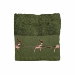 Outlet Gjestehåndkle reinsdyr grønn Annen Tekstil|Baderomsartikler
