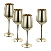 Outlet Glass Golden Hvitvin 4pk Servering|Glass
