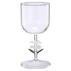 Clearance Glass Hvit blomst Glass