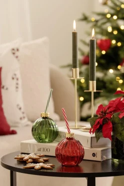 Sale Glass julekule rød Glass|Juleservering