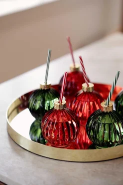 Sale Glass julekule rød Glass|Juleservering