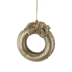 Outlet Hengende Gullkrans Julepynt|Julekuler