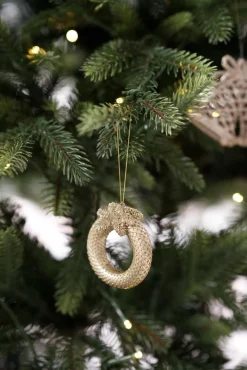 Outlet Hengende Gullkrans Julepynt|Julekuler