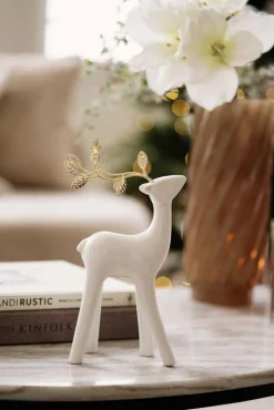 Online Hjort Hvit Julepynt