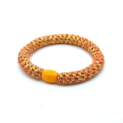 Clearance Hårstrikk, furry, orange/gull Hårstrikk