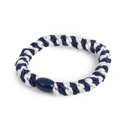 Outlet Hårstrikk Marine/hvit m/marine perle Hårstrikk