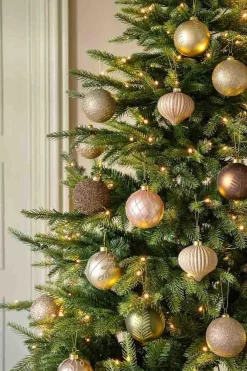 Online Julekule blader gull Julekuler