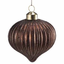 Best Julekule dråpe rille brun Julekuler