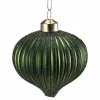 Outlet Julekule dråpe rille grønn Julekuler
