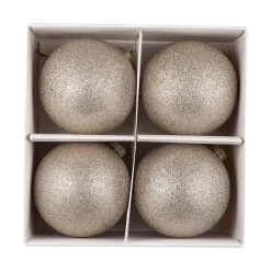 Hot Julekule Glitter 4 pack Gull Julekuler