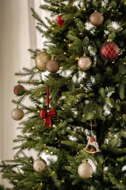 Discount Julekule glitter perle brun Julekuler