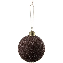 Hot Julekule glitter perle burgunder Julekuler