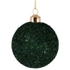 Hot Julekule glitter perle 8cm grønn Julekuler