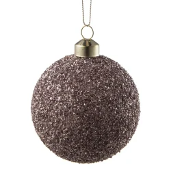 Clearance Julekule glitter perle rosa Julekuler