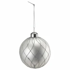 Sale Julekule sparkle hvit Julekuler