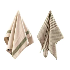 Outlet Kjøkkenhåndkle Georg 50x70 sett oliven Annen Tekstil|Kjøkkentekstil