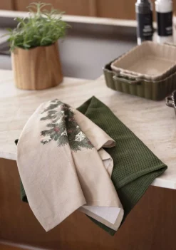 Kjøkkenhåndkle 2pk Nostalgisk tre Kjøkkentekstil|Juletekstil