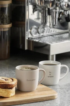 Outlet Kopp Du er perfekt, beige Krus