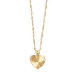 Kort kjede med hjerte, Gull Halskjede