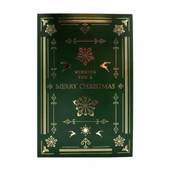 New Kort Merry Christmas grønn Kort