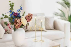 Clearance Kronelys 100% stearin 3 pk, Blomst grønn Kronelys