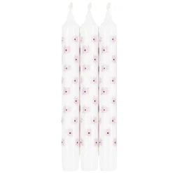 Hot Kronelys sommerblomst 100% stearin 3 pk Kronelys