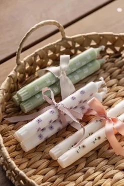 Hot Kronelys sommerblomst 100% stearin 3 pk Kronelys