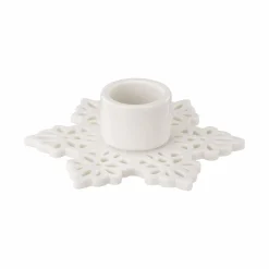 Best Kronelysestake Snøflak 2,7 cm hvit Lysestaker|Julelys Og Lysestaker