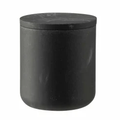 New Krukke med lokk marmor sort Baderomsartikler