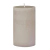 Outlet Kubbelys 100% stearin 10cm beigegrå Kubbelys