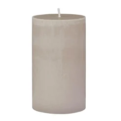 Outlet Kubbelys 100% stearin 10cm beigegrå Kubbelys