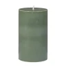 Kubbelys 100% stearin 10cm mørk grønn Kubbelys