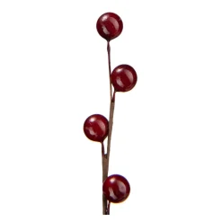 Kvist med røde bær 50 cm Kunstige Blomster|Juletrær Og Julegrønt