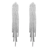 Hot Lange øredobber, silver ombre, Sølv Ørepynt